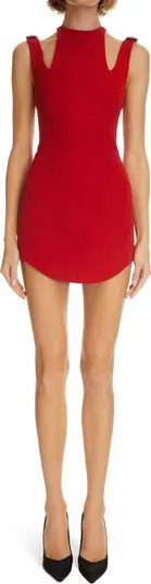 Cutout Strap Wool Minidress | Nordstrom