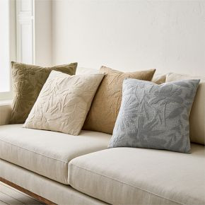 Textural Floral Pillow Cover | West Elm (US)