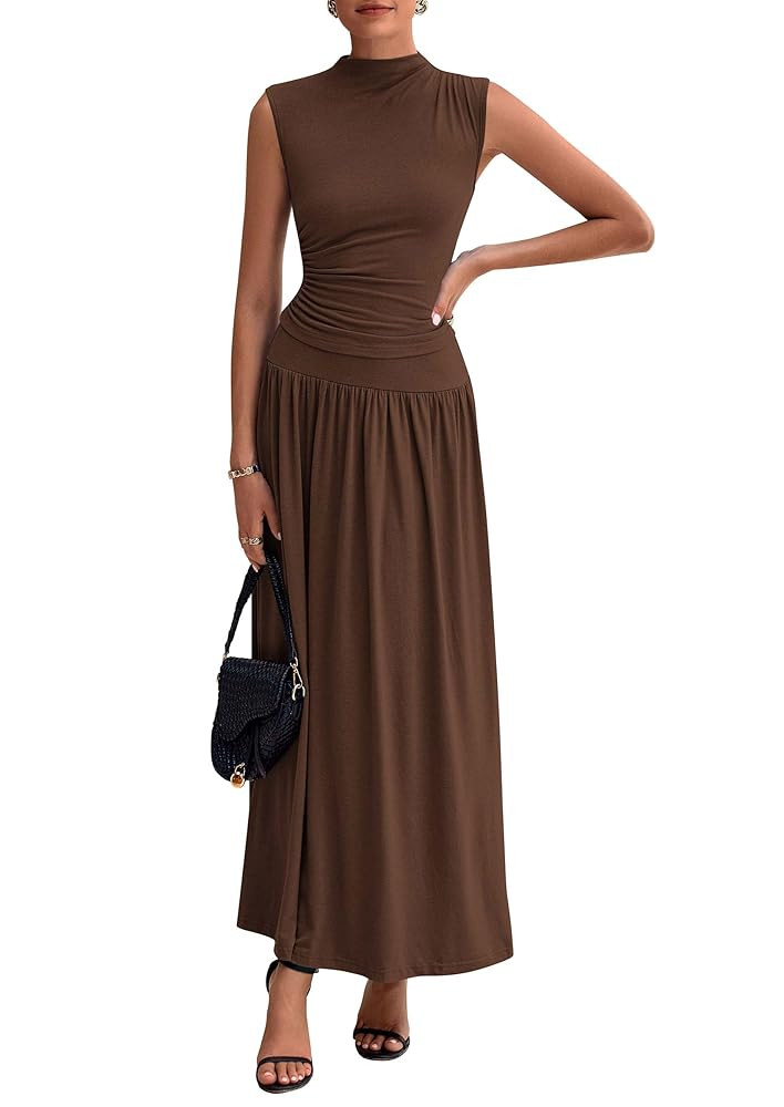 PRETTYGARDEN Womens Skirt Sets 2025 Summer Ruched Tank Tops Ruffle Maxi Skirts Wedding Guest Matc... | Amazon (US)