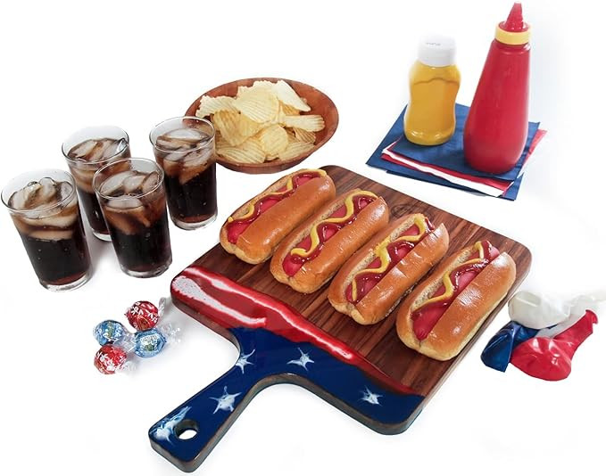 RESINAT Large wooden Charcuterie Board, Paddle 11.5 in x 16.5in including 5in Handle, Serving Pla... | Amazon (US)