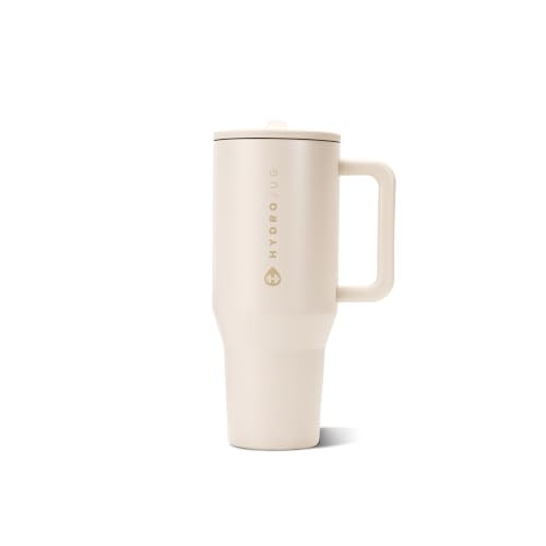 HydroJug Traveler 32oz, Insulated Tumbler with Handle & Straw, Cream | Amazon (US)