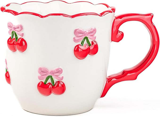 10 Strawberry Street Cherry Mug, 18 oz, Set of 4 | Amazon (US)