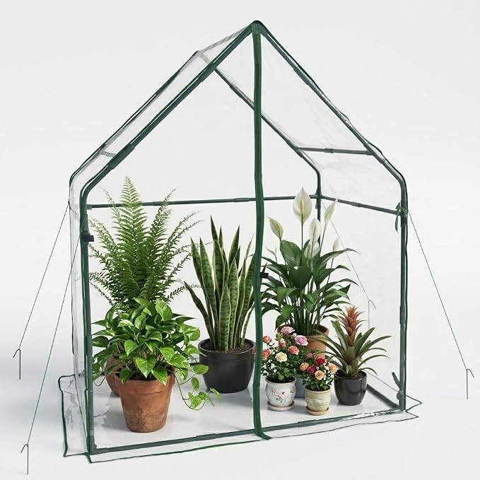 Gardzen Small Walk-in Greenhouse, Heavy Duty Portable Green House for Outside with Sturdy Frame &... | Amazon (US)