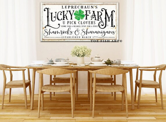 St Patrick's Day Sign Modern Farmhouse Wall Decor Canvas | Etsy | Etsy (US)