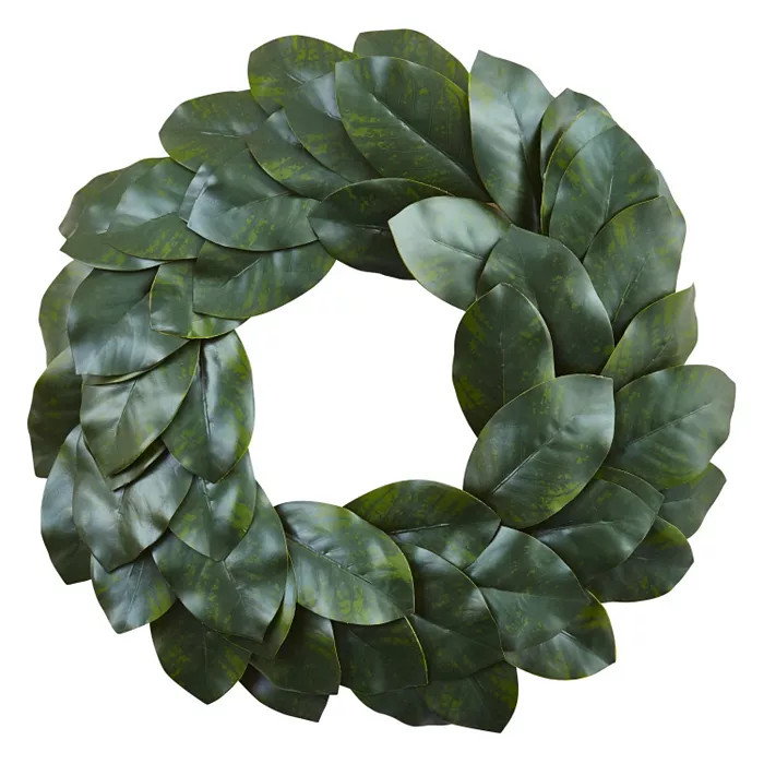 nearly natural Artificial Magnolia Leaf Wreath | Kohls | Kohl's