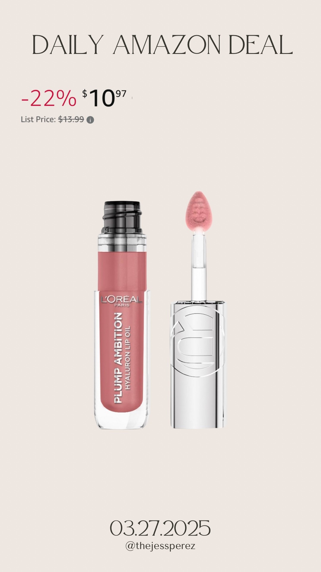 Daily Amazon deal: L’Oréal plump ambition lip oil

#LTKBeauty #LTKSaleAlert