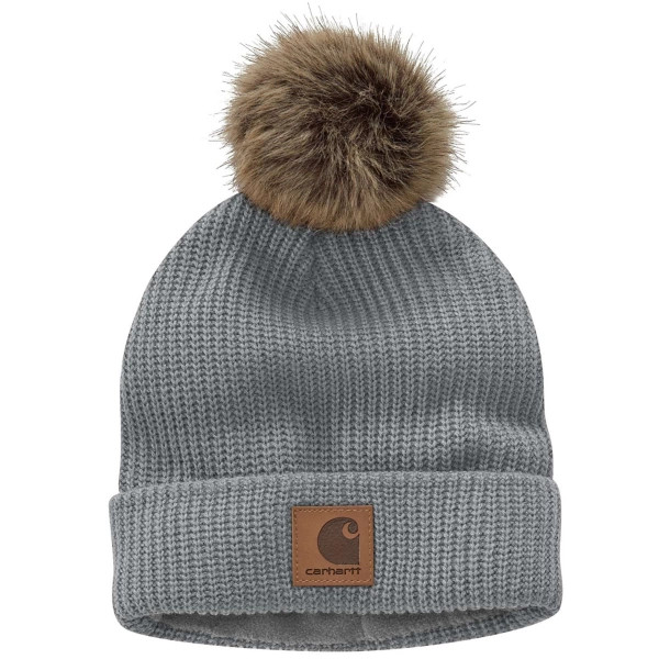 Women's Carhartt Knit Fleece Lined Beanie One Size Heather Grey | Scheels