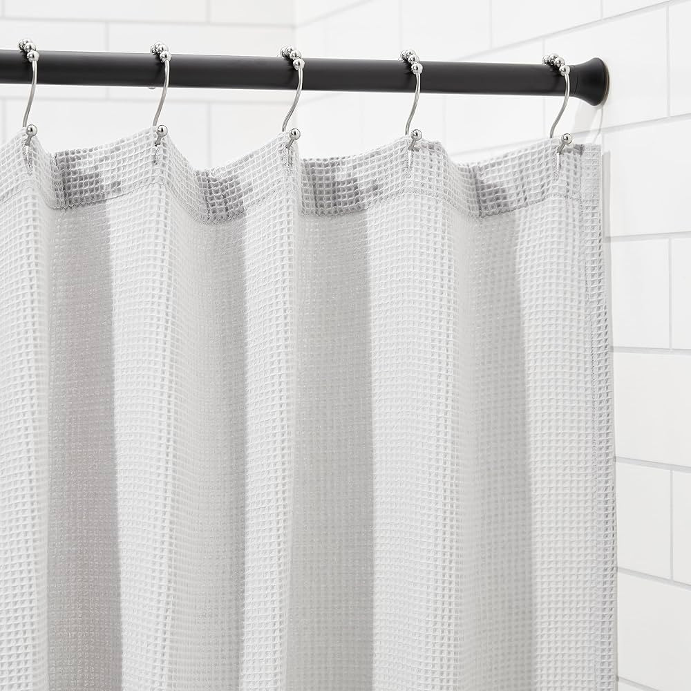 Amazon Basics Adjustable Sturdy Spring Tension Curtain Rod, No Drilling/No Holes, 54-90 Inch, Bla... | Amazon (CA)