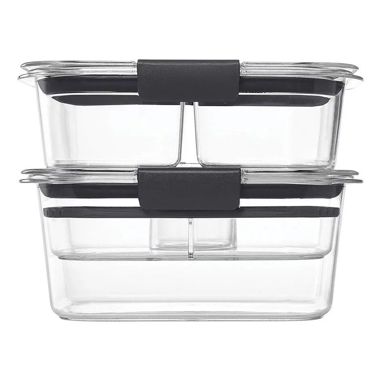 Rubbermaid Brilliance Food Storage Containers, 9 Piece Variety Salad and Snack Lunch Kit, Clear T... | Walmart (US)