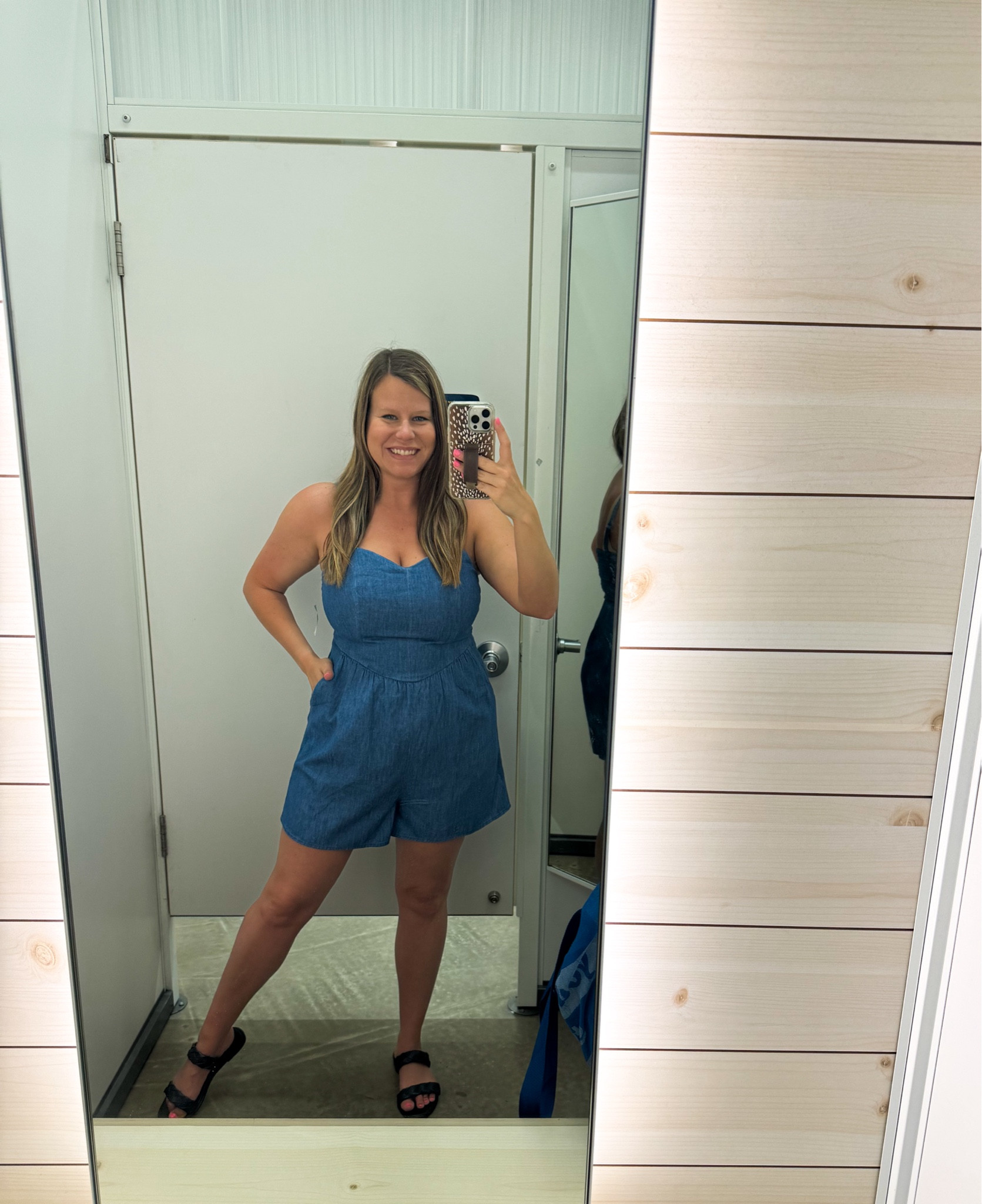 Summer Outfit | Spring Outfit 
Romper with seamed waistline, smocked backing, and adjustable straps  

#LTKFindsUnder50