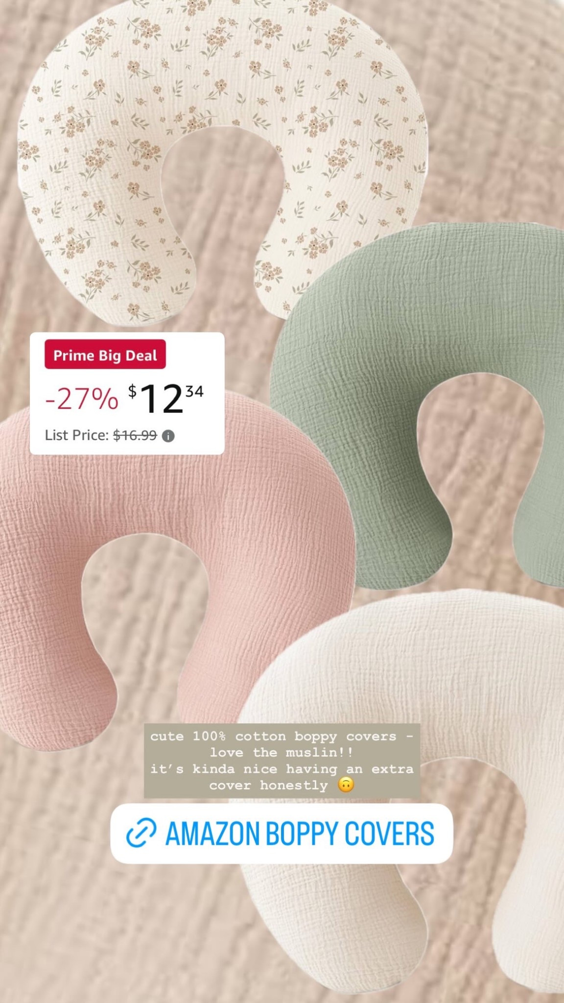 amazon baby deals , Amazon prime day baby deals , Amazon prime day baby finds , nursing pillow cover , muslin boppy cover 

#LTKBaby