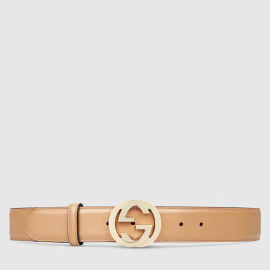 Leather belt with interlocking G | Gucci (US)