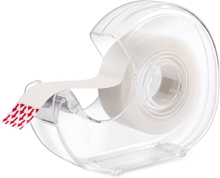 Amazon Basics Tape Dispenser with Refill Rolls - 3/4" x 650" (18 yds), 1 Pack, Matte Finish | Amazon (US)