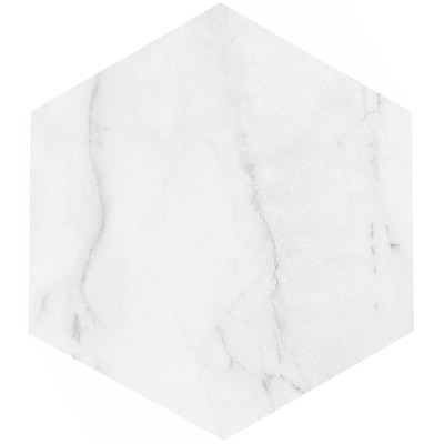 Satori Regent Carrara Nevoso Hexagon 8-in x 10-in Matte Porcelain Floor and Wall Tile Lowes.com | Lowe's