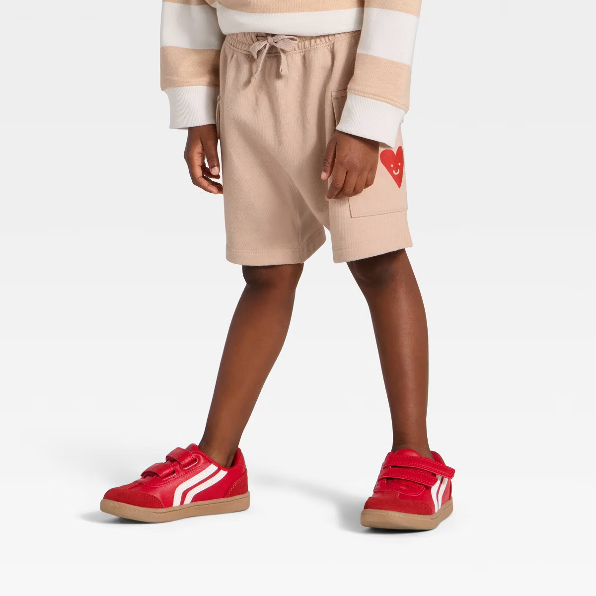 Toddler Boys' French Terry Cargo Shorts - Cat & Jack™ Light Taupe | Target