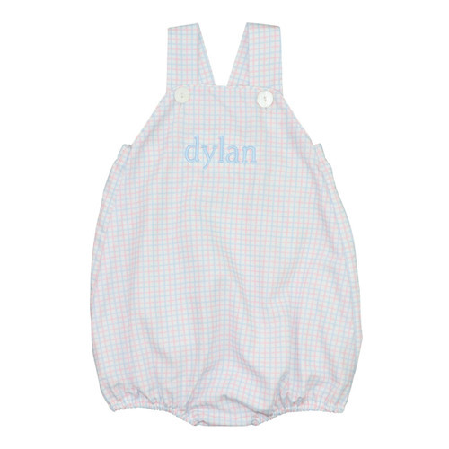 Pink And Blue Windowpane Bubble | Cecil and Lou