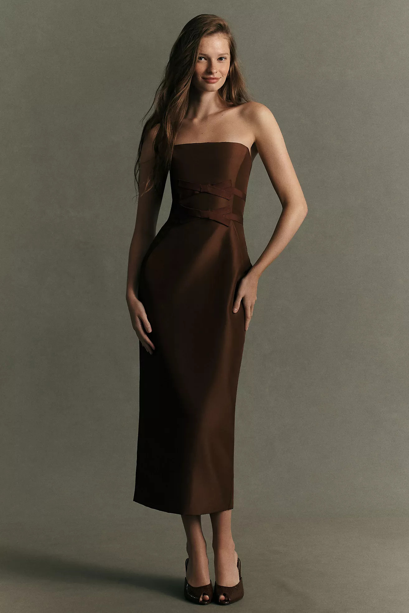 Katie May Liza Strapless Midi Dress | Anthropologie (US)