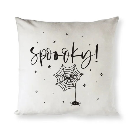 Spooky! Cotton Canvas Halloween Pillow Cover | Walmart (US)