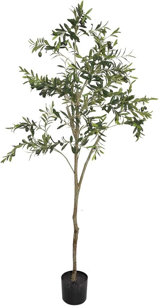 Azoco 6FT Artificial Olive Silk Tree UV Resistant Fake Plant Indoor Outdoor Home Office Decor | Amazon (US)