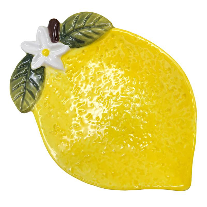 Lemon Ceramic Spoon Rest, 6" | At Home