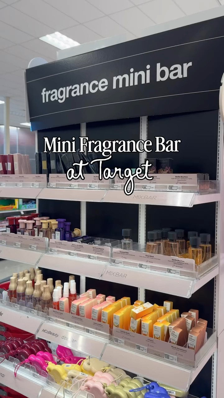 New mini fragrance bar at target with tons of options for mists and perfumes from different brands like @beingfrenshe @mixbarbeauty and more! Follow + comment “SHOP” for a link! (make sure you’re following to receive it) ✨ & if you love Holiday finds and gift ideas, follow along for more!