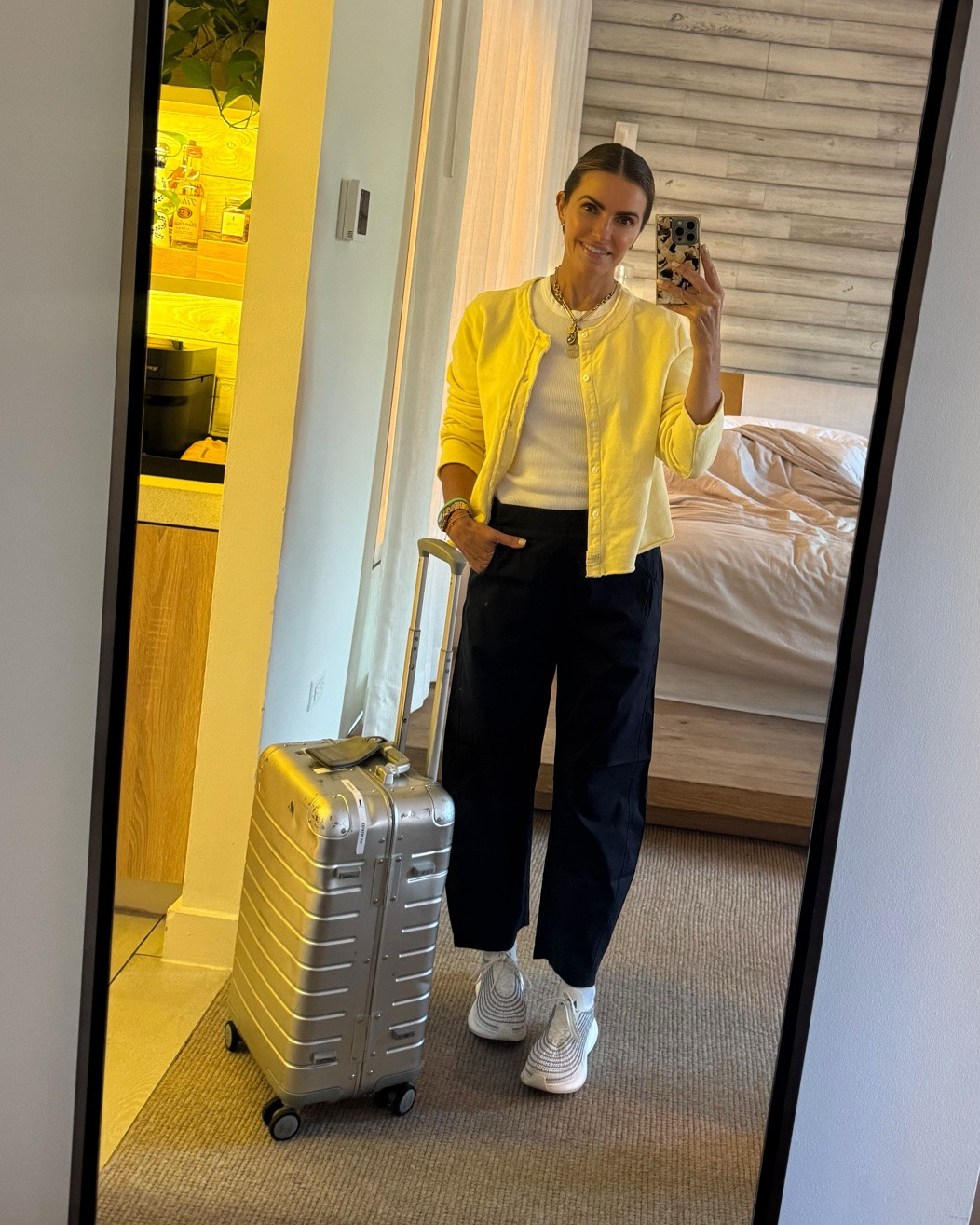 heading home wearing the viral amazon pants that come in so many colors they’re amazing perfect for travel, work, running errands or even dress up for date night! (i bought black, navy & a tan color) 🤍🖤

run tts wearing a small 

along my fav travel cardigan jacket & also to wear on cool nights + the only sneakers i own & wear🩶 

super soft, sweatsuit cardi runs slightly big i’m wearing an x-small (but also own small as well for a slouchier fit) 

+ shop the best luggage money can buy! 

+ also linking the book im reading & others that i love below too! @Frank & Eileen

#LTKTravel #LTKWorkwear #LTKootd