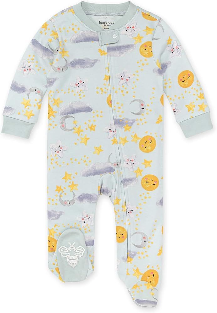 Burt's Bees Baby baby-boys Sleep and Play Pjs, 100% Organic Cotton One-piece Zip Front Romper Jum... | Amazon (US)