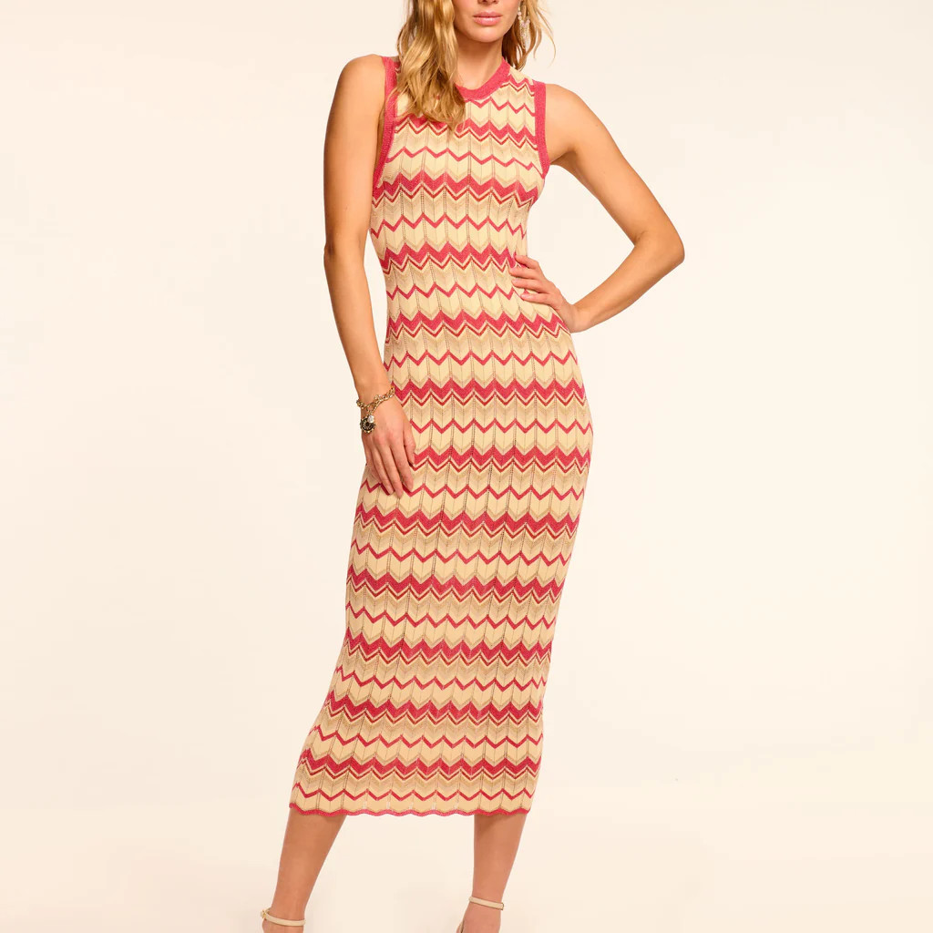 Declan Metallic Knit Midi Dress | Ramy Brook