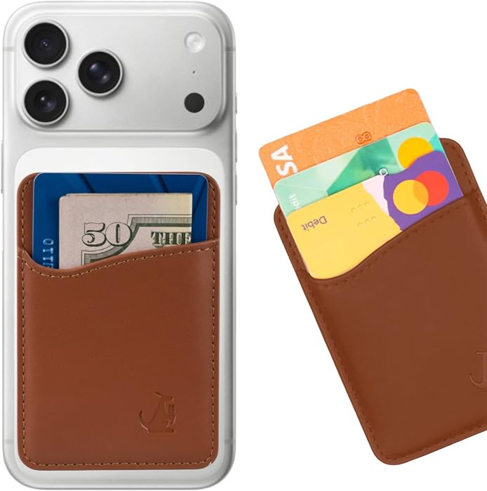 Wallaroo Premium Leather Cell Phone Wallet Stick On - Android and iPhone Wallet and Card Holder f... | Amazon (US)