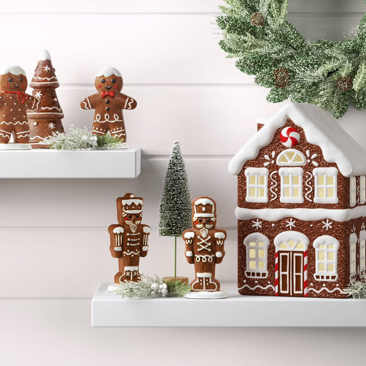Christmas Ceramic Gingerbread House Decor Tall House - Wondershop™ | Target