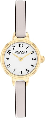 COACH Iris Women’s Quartz Watch - Leather Strap, Classic Round Dial with Numeral Markers - Clas... | Amazon (US)
