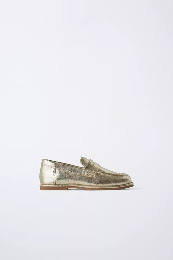 METALLIC LOAFERS | Zara US