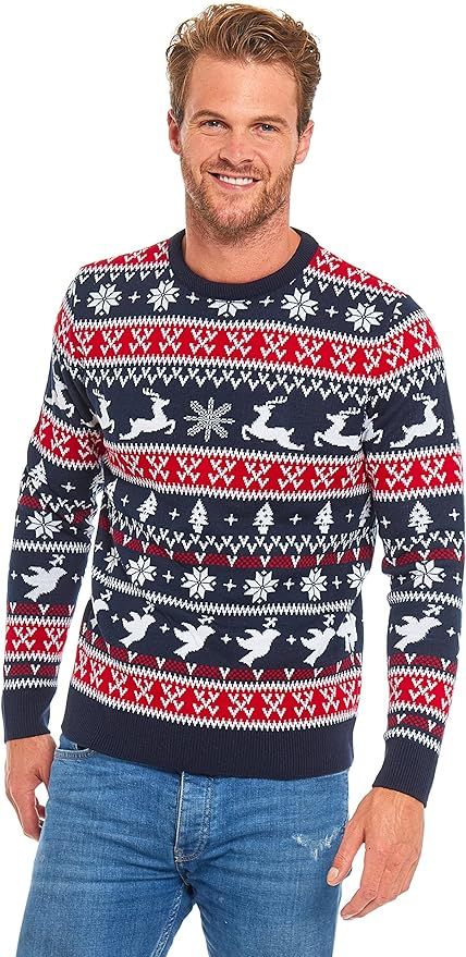 Men‘s Ugly Christmas Sweater Unisex Women`s Funny Novelty Fairisle Pullover for Party | Amazon (US)