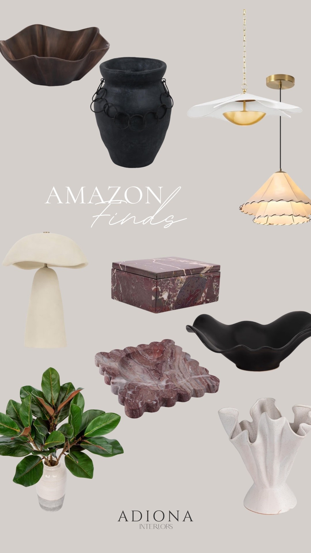 Recently found on Amazon 

Home decor, budget home, pendants, vases, trays, faux stems, faux greenery, table lamp

#LTKHome #LTKSeasonal