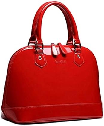 Yan Show Women's Wild Patent Leather Top Handle Purse Elegant Handbag Multi-Pocket Shoulder Bag R... | Amazon (US)