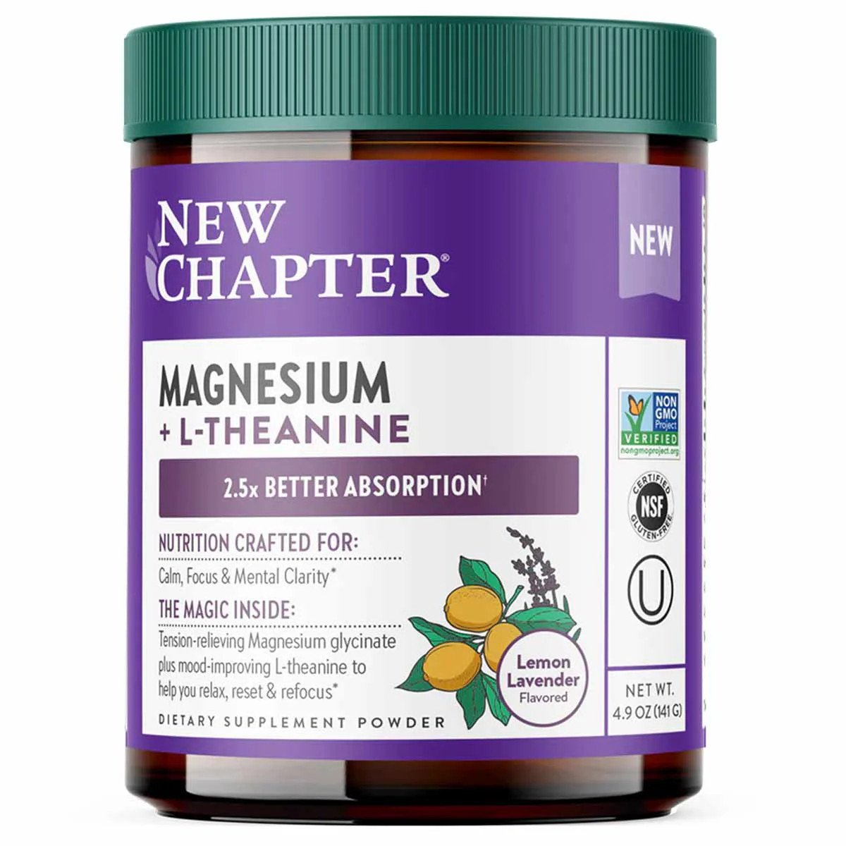 Magnesium + L-Theanine, by New Chapter | Natural Healthy Concepts