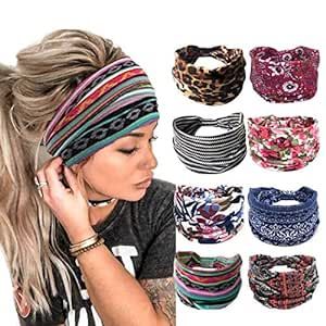 Bohend Boho Headband Wide Yoga Stretchy Bandeau Large Headwrap Sport Athletic Beach Hair Accessor... | Amazon (US)
