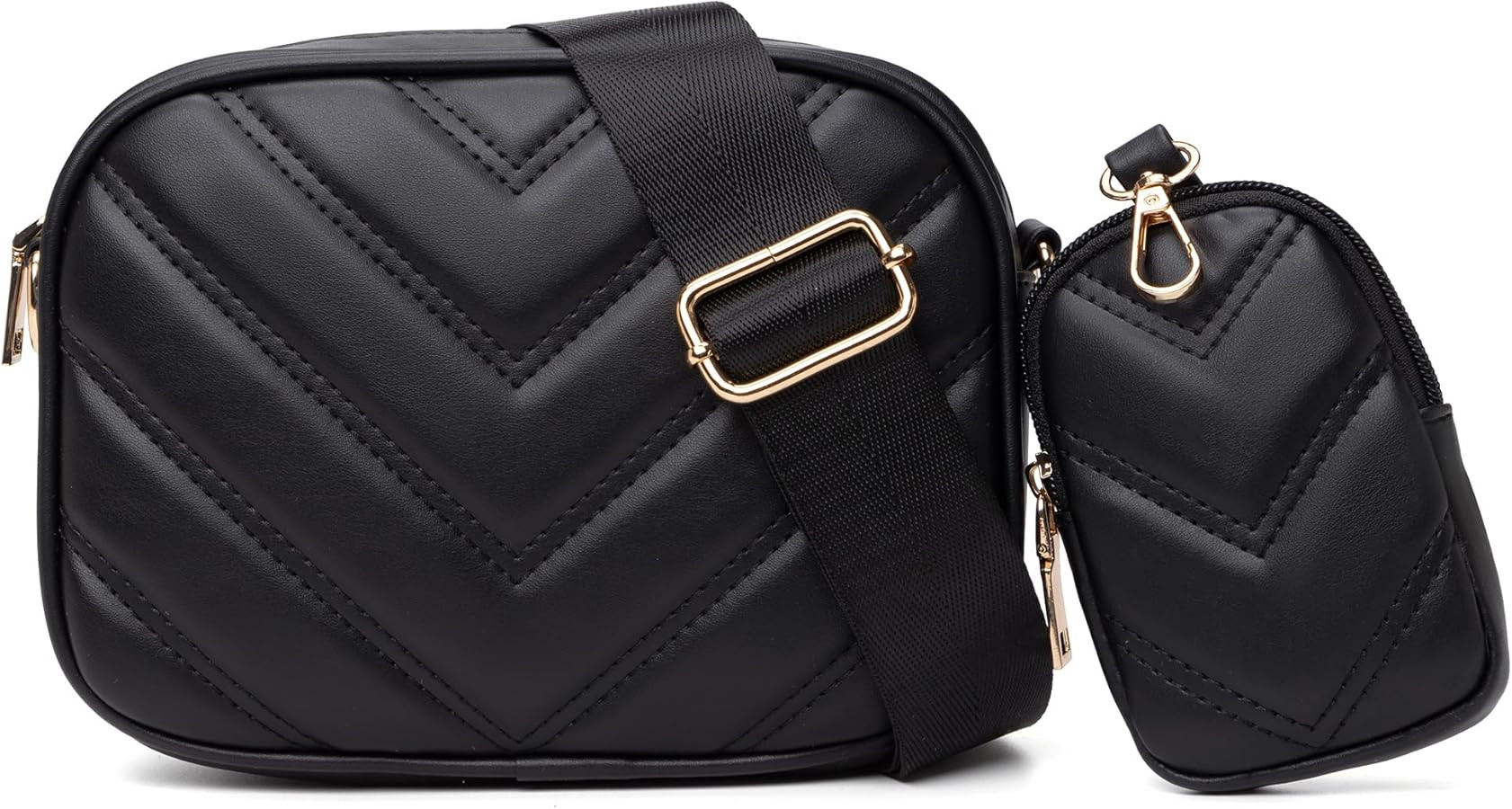 Small Quilted Crossbody Bags for Women Stylish Leather Purse Designer Handbag with Coin Pouch for... | Amazon (US)