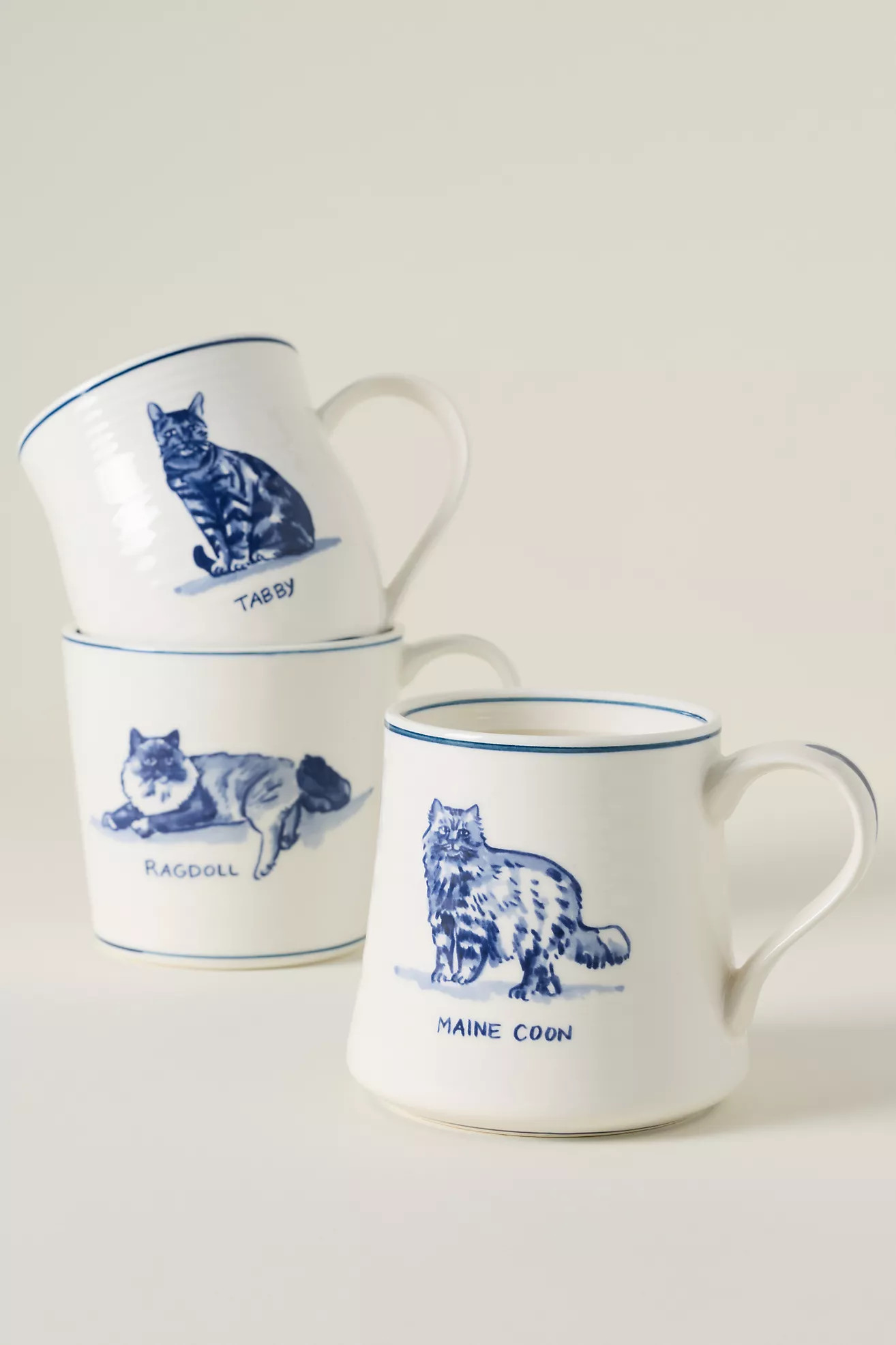 Molly Hatch Stoneware Cat Mugs | Anthropologie (US)