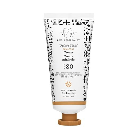 Drunk Elephant Umbra Sheer Mineral Cream (SPF 30) Mineral Sunscreen - Clean Clinical Skincare - C... | Amazon (US)
