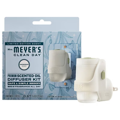 Mrs. Meyer's Clean Day Premium Scented Oil Plug-In Diffuser Air Freshener Starter Kits - Snow Dro... | Target