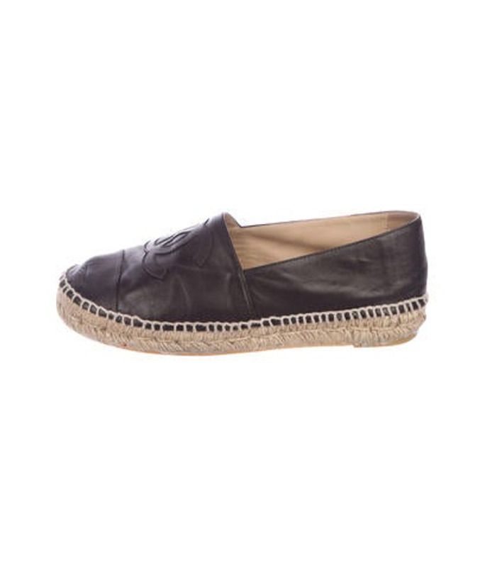 Chanel CC Espadrille Flats Black Chanel CC Espadrille Flats | The RealReal