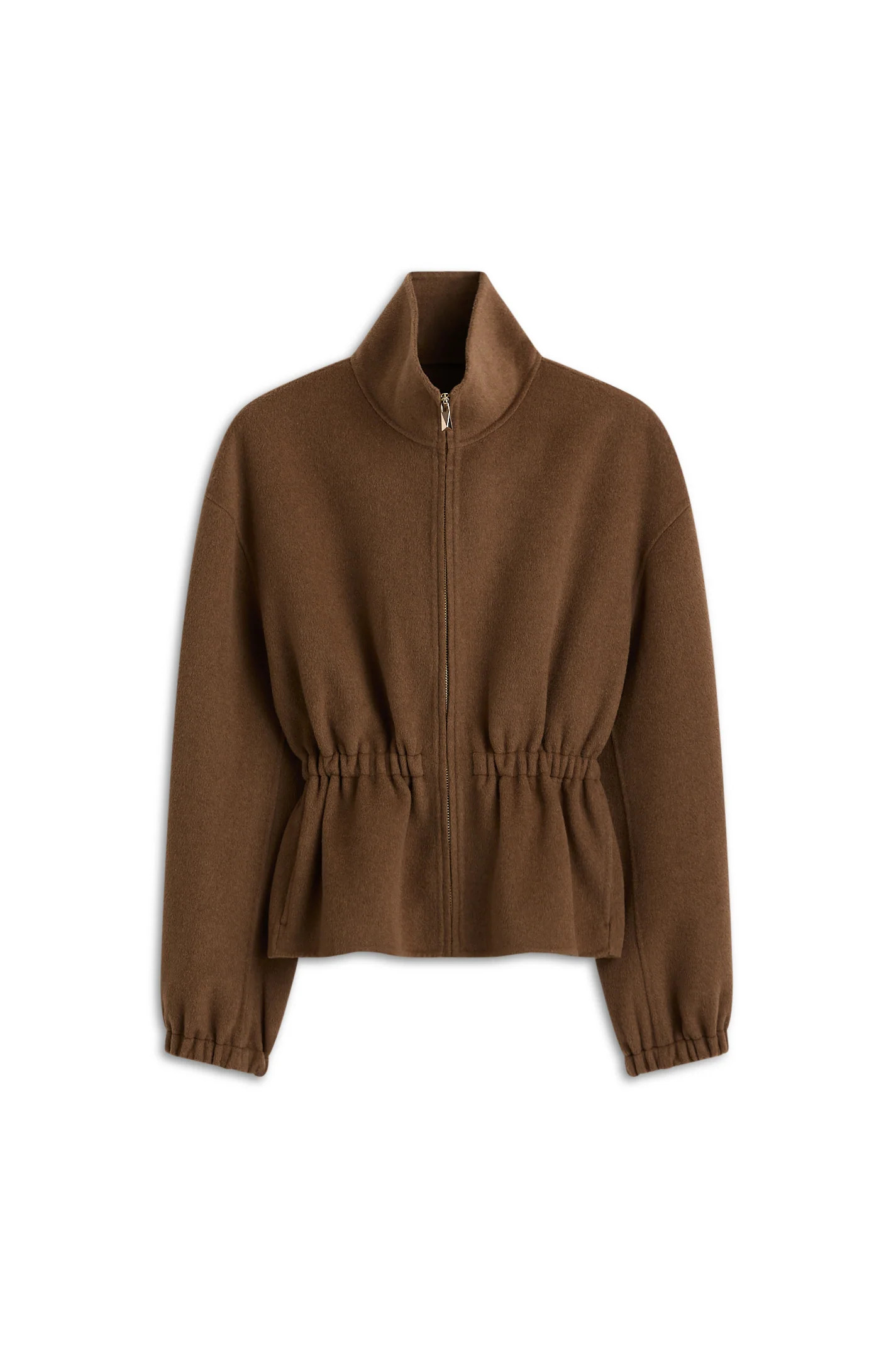 FUNNEL NECK JACKET - CAMEL - Scanlan Theodore | Scanlan Theodore AU