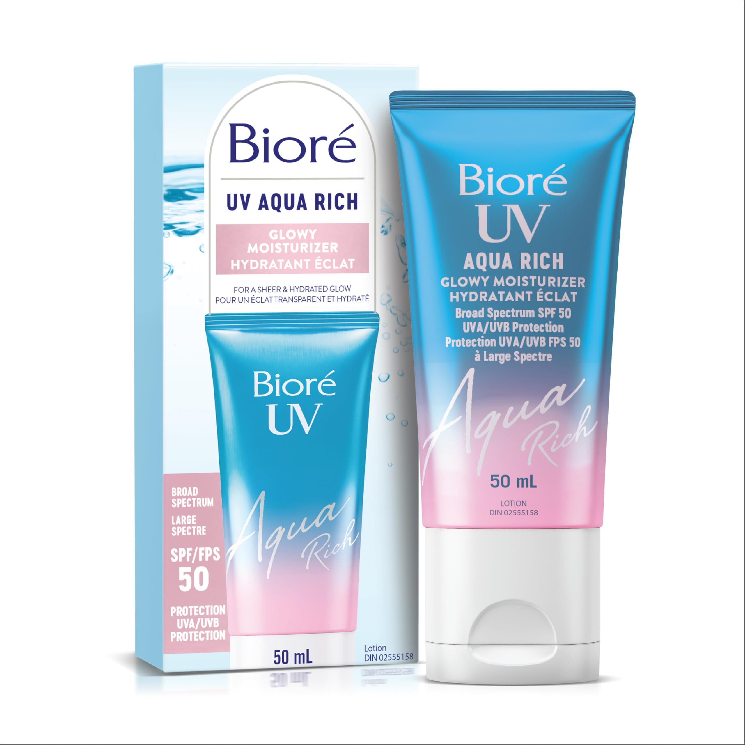 Bioré UV Aqua Rich Glowy Moisturizer – SPF 50 50mL | Amazon (CA)