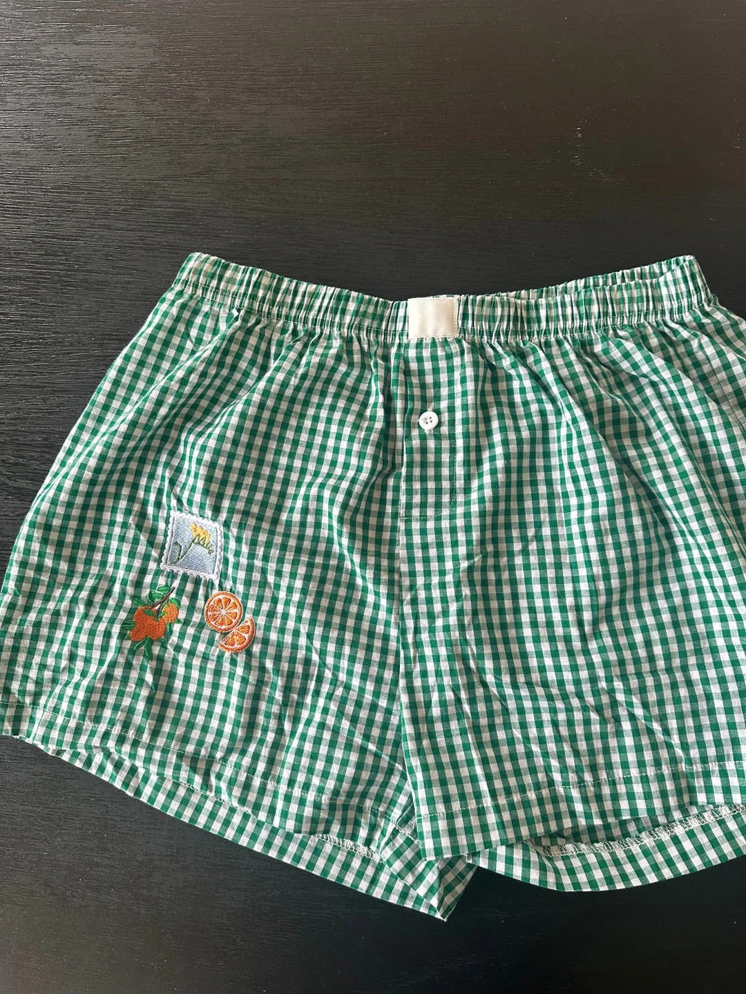 Citrus Orange Embroidery shorts | Summer collage boxer shorts | girly Y2K embroidery shorts | Gir... | Etsy (US)