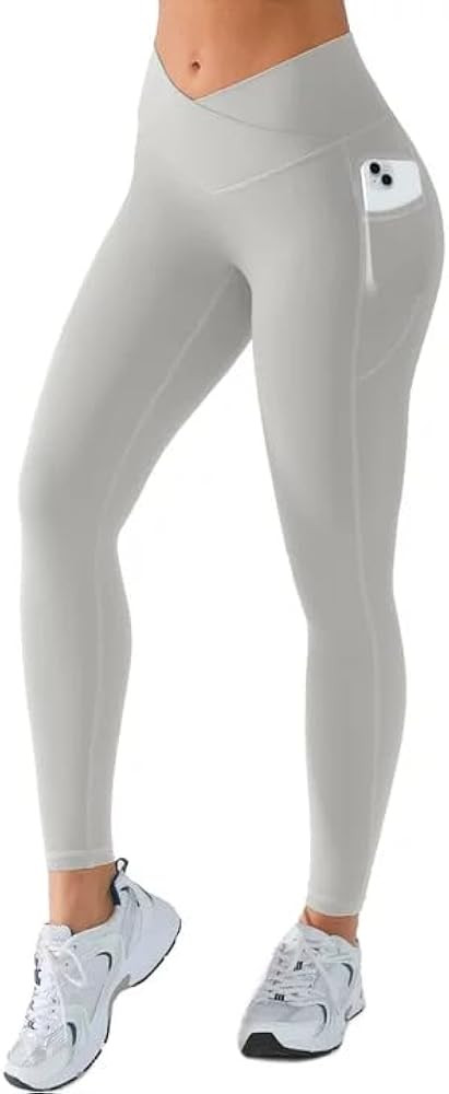 BRXL No Front Seam Leggings for Women Soft V Cross High Waisted Workout Athletic Gym Leggings Yog... | Amazon (US)