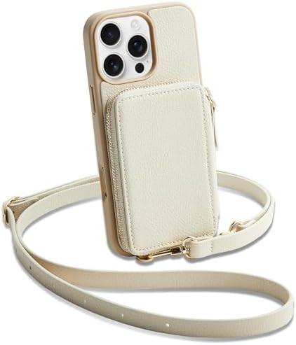 ZVE Wallet Case for iPhone 16 Pro Max, RFID Blocking Protective Leather Zipper Wallet Case with C... | Amazon (US)