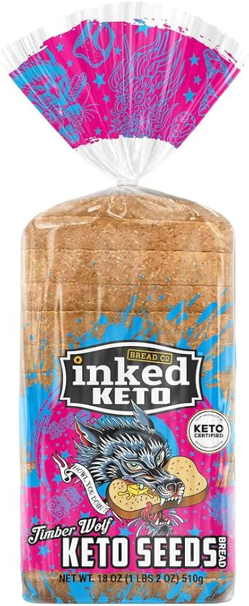 Timber Wolf Keto Seeds Bread No Sugar added 3 bags 18 oz Made in USA by inked Keto, 1.125 Pound (... | Amazon (US)