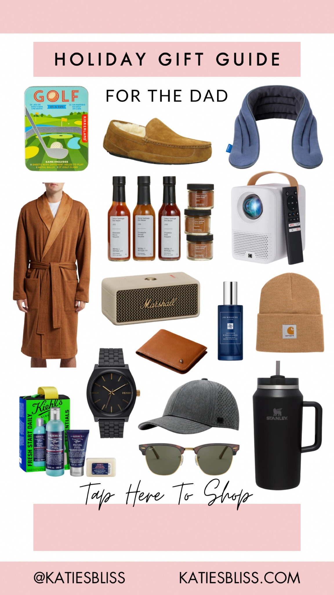 Holiday gift guide 🎁 for the dad 

Ugg. Robe. Slippers. Projector. Speaker. Jo Malone. Carhartt. Hat. Stanley. Watch. Wallet. Sunglasses. 



#LTKMens #LTKGiftGuide #LTKFindsUnder100