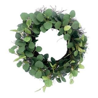 22" Green Eucalyptus Leaf Wreath by Ashland® | Michaels Stores